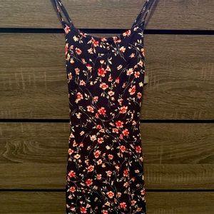 Shein 90s style crossback floral dress